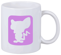 Tasse Brain Silhouette lila