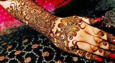 Happy wedding simple mehndi design photo