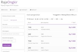 Cek Biaya Kirim Untuk Beberapa Ekspedisi Sekaligus Dengan Raja Ongkir