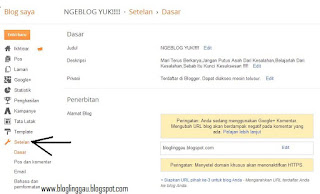 TRIK & CARA SETTING PENGATURAN DI BLOGSPOT