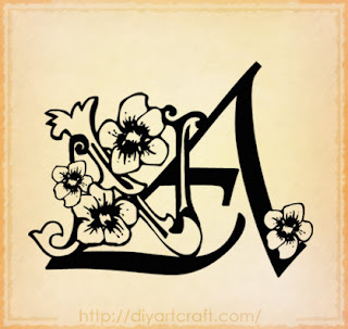 flowers tattoo letters AN