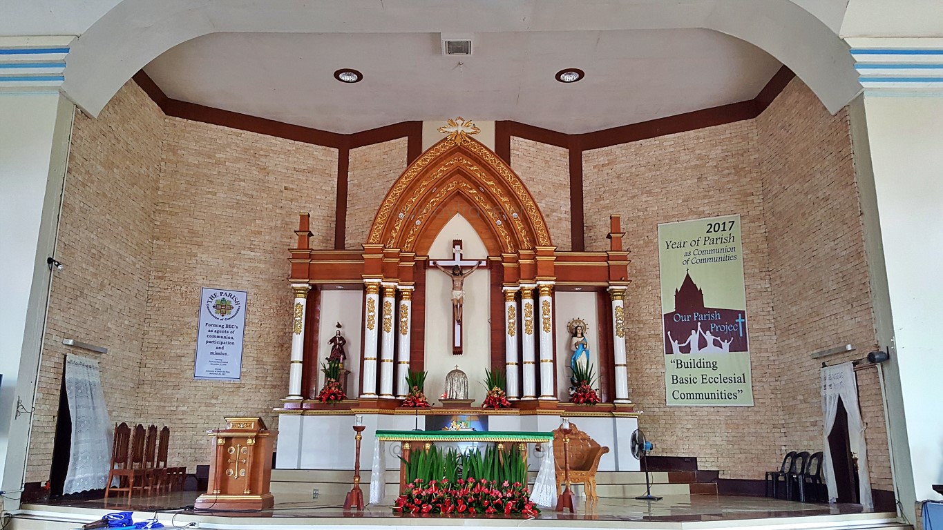 the altar of Immaculate Conception Parish Church of Sierra Bullones, Bohol