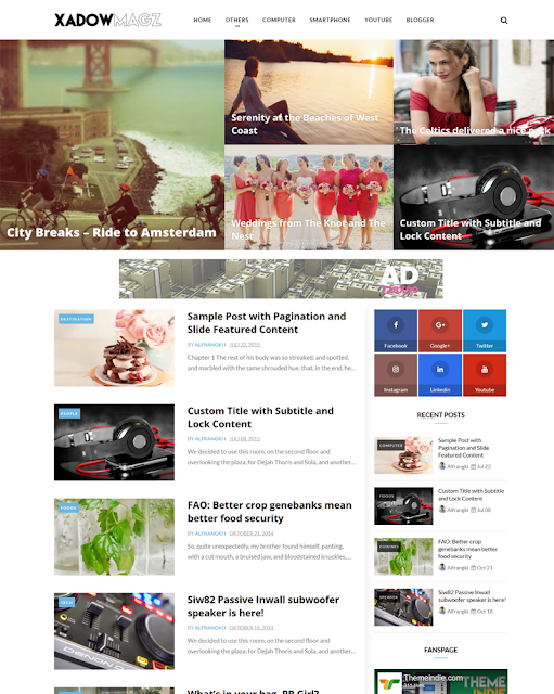  super flexible platform and fully reactive blogger theme XadowMagz Fully Responsive and Mobile-friendly Blogger Template
