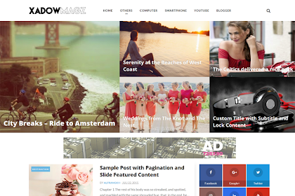 Xadowmagz Fully Responsive And Mobile-Friendly Blogger Template