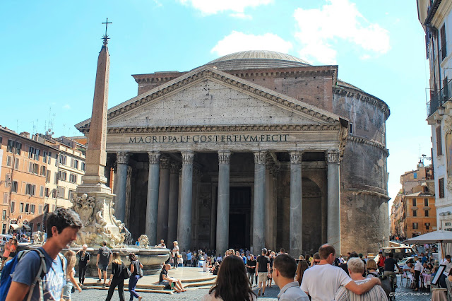 Rome Italy geology rocks travel Vatican St. Peter's basilica Colosseum Pantheon Forum Trevi fountain marble granite travertine copyright RocDocTravel.com