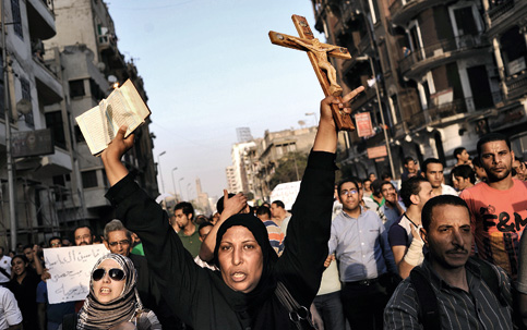 cristãos perseguidos protestam