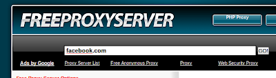 Proxy server to facebook unblocking