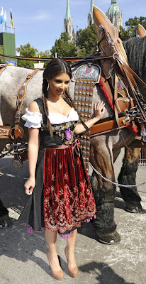 Kim Kardashian at Oktoberfest in Munich with here mum pictures