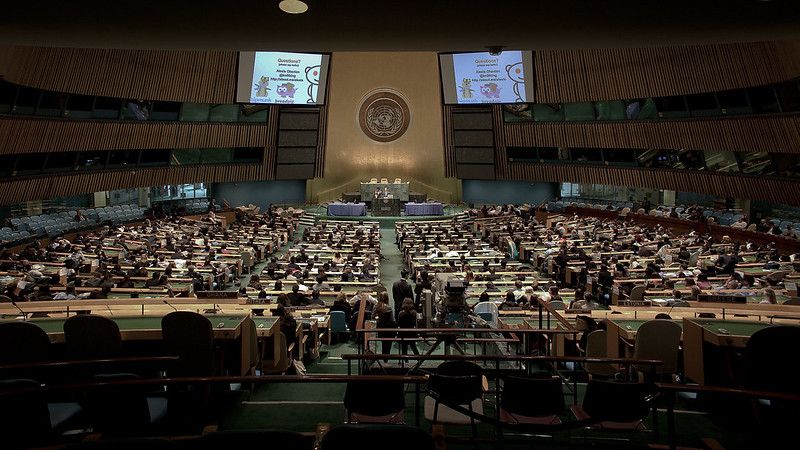 Imagen de reunión de la ONU