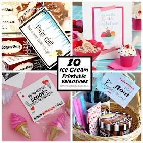DIY Ice Cream Printable Valentines @michellepaigeblogs.com