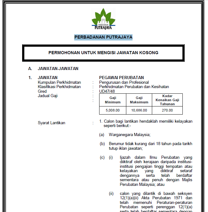 Jawatan Kosong Perbadanan Putrajaya - NewsKerjaya: Sumber 