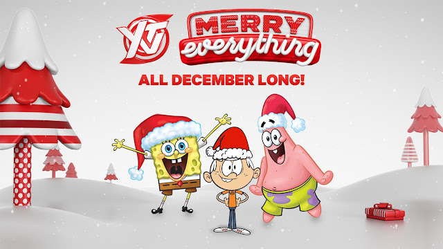 SpongeBob SquarePants, Patrick Star and Lincoln Loud wearing Santa Claus hats