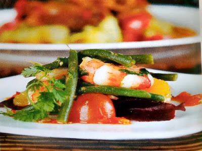 Gambar Resep Udang Cajun Dengan Kacang Polong Dan Salad Daun Ketumbar