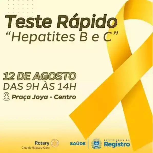 Teste Rápido – Hepatite B e C em Registro-SP