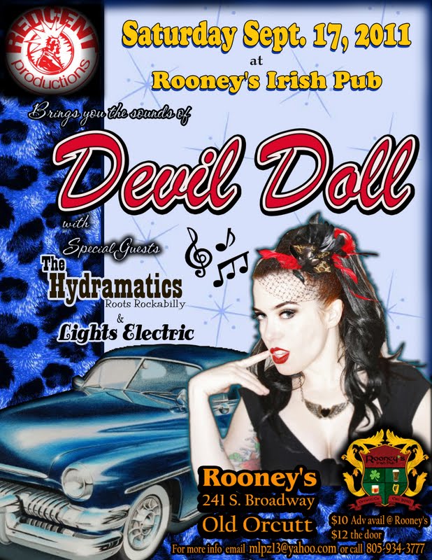 The Hydramatics Devil Doll Saturday September 17 2011 at Rooney's 