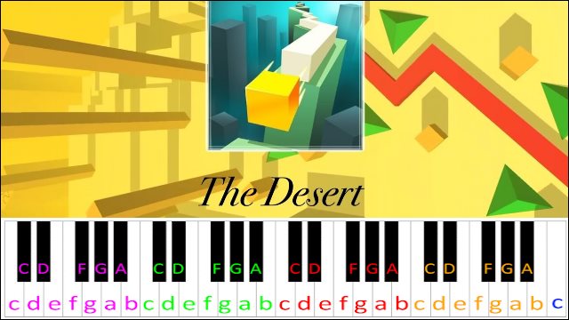 The Desert (Dancing Line) Piano / Keyboard Easy Letter Notes for Beginners