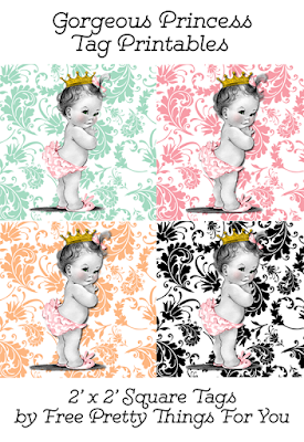 Vintage Baby Free printable Tags, Labels or Toppers.