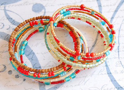 colorful bangle collection