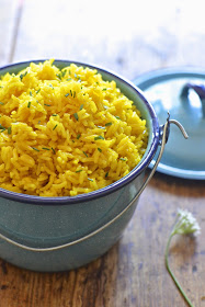 This easy yellow rice is flavored with turmeric and is ready in under 20 minutes