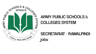 ARMY PUBLIC SCHOOLS & COLLEGES SYSTEM  SECRETARIAT - RAWALPINDI