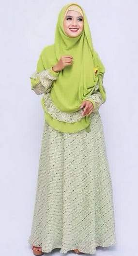 Contoh Desain  Busana  Muslim  Wanita Bahan  Sifon 