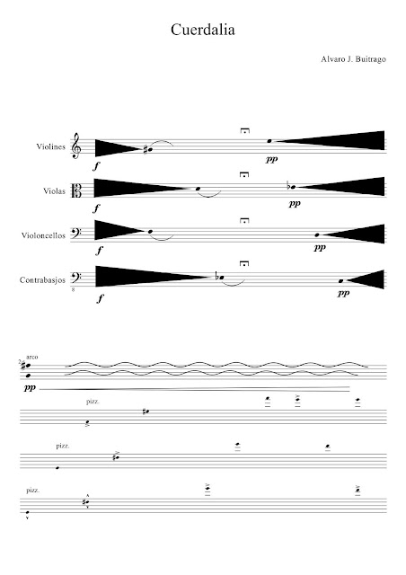 MuseScore Notación contemporánea Álvaro Buitrago Penderecki