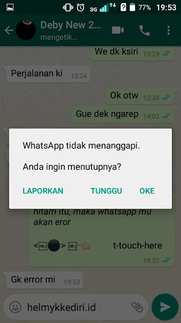 Cara membuat aplikasi whatsapp langsung error