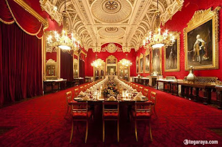 foto kondisi ruangan istana Buckingham di Inggris