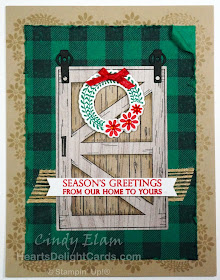 Heart's Delight Cards, Barn Door, SRC - Barn Door, Stamp Review Crew, Christmas, Wreaths, Stampin' Up!