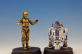 C-3PO and R2-D2, Imperial Assault FFG (2015, sculpted by Benjamin Maillet)