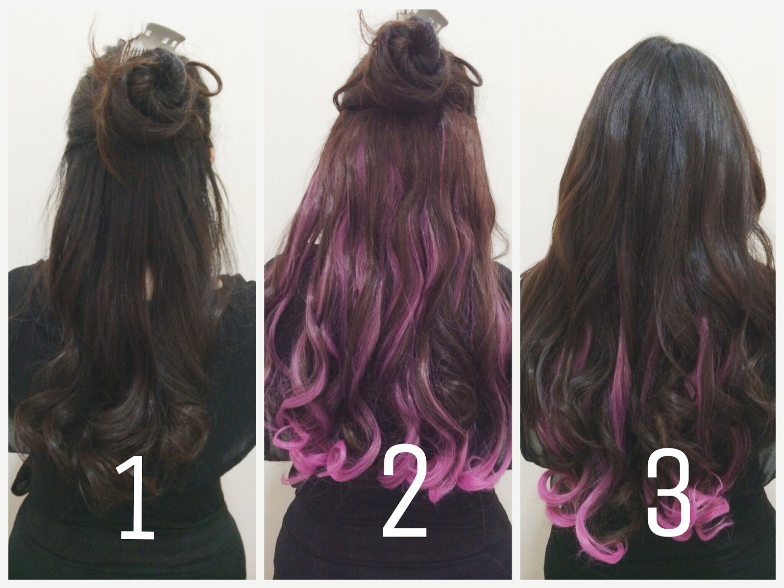  warna  rambut  ombre  red purple warna  ombre  rambut  blue and 
