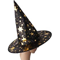 Black Modern Girls Halloween Witch Hat