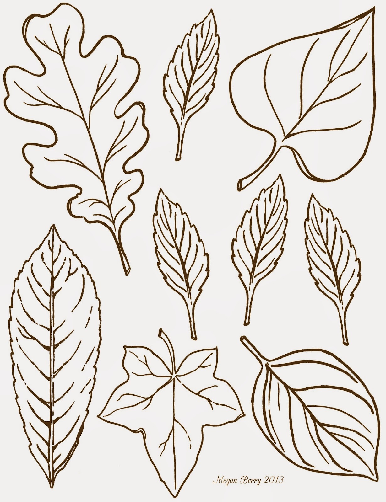 Printable Fall Leaves 3