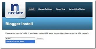 nrelate install to blogger