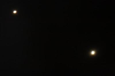 Saturn and Jupiter in conjunction - in the trees