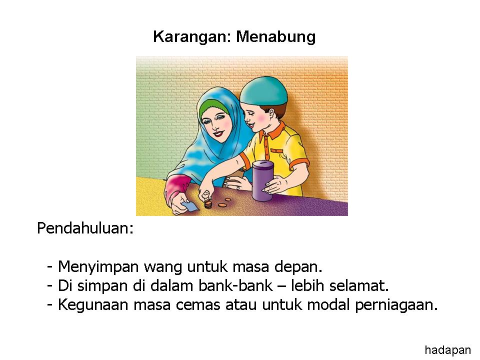 Bahasa Melayu Tingkatan 2 Karangan Faedah Menabung 