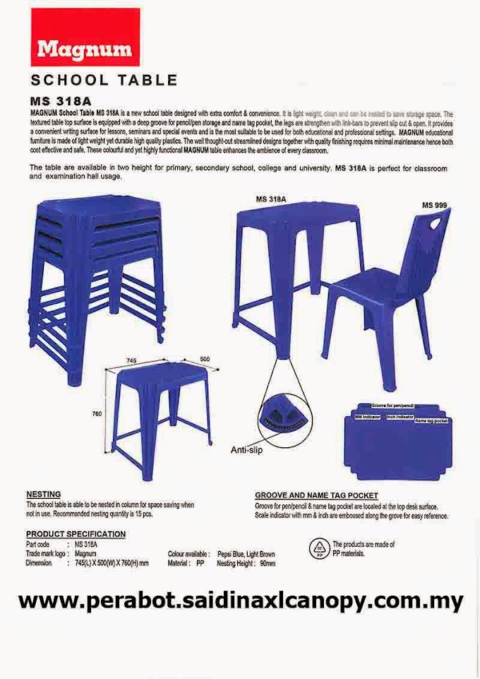 Meja Sekolah / Peperiksaan Plastik | School / Examination tables