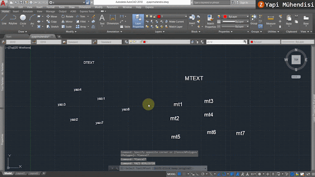 AutoCAD text birleştirme lisp