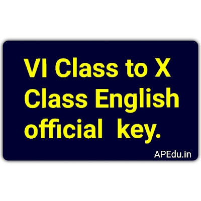 VI Class to X Class English official  key