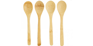 4pc Beille Kitchen Bamboo Utensils Wooden Spoons Cooking Baking Supplies Set