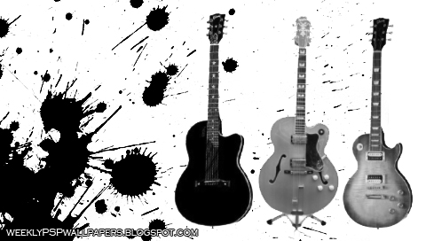 Free PSP Wallpapers of the Week: Guitars in PSP