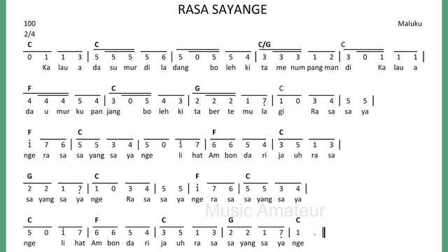 Lirik Lagu Rasa Sayange