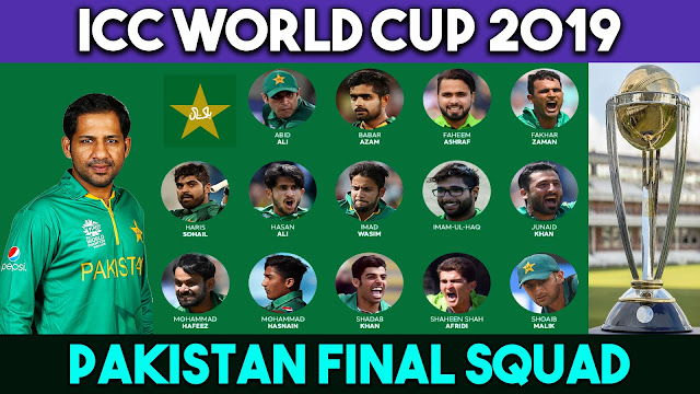 Pakistan Team Squad for World Cup 2019