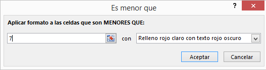 formato condicional con una condicion en excel