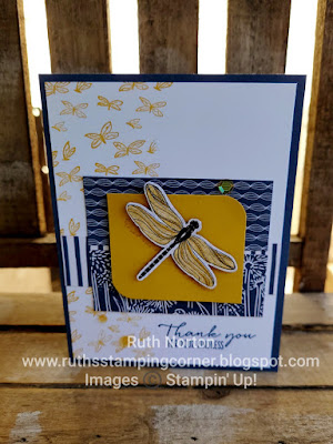 stampin up, dragonfly garden