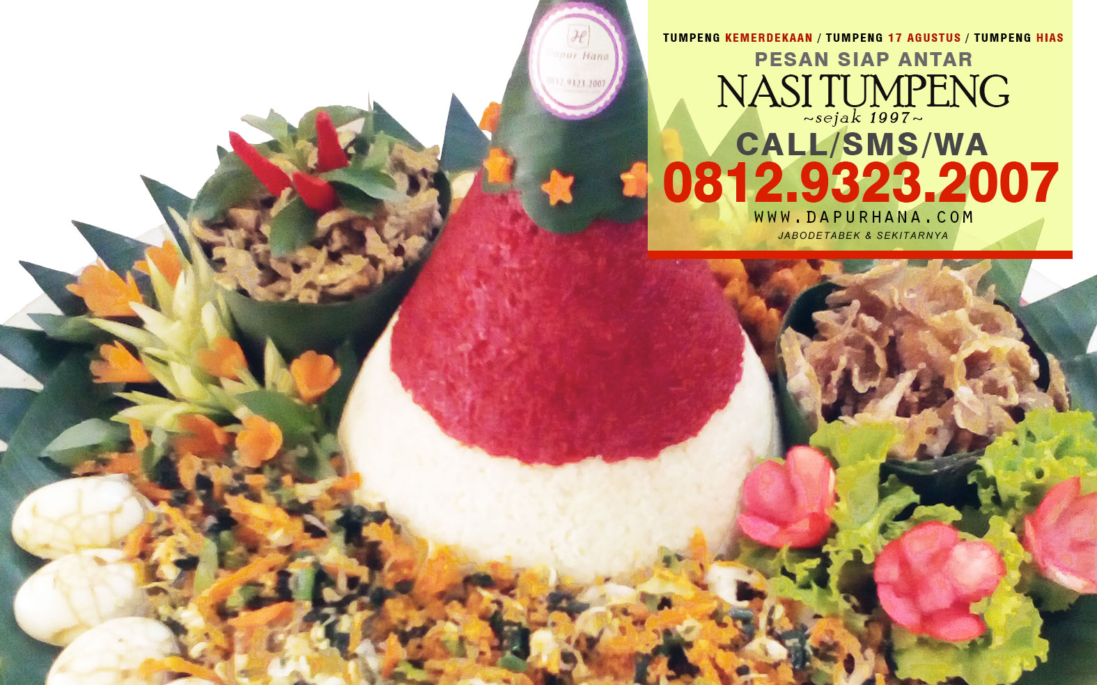 Pesan Nasi Tumpeng  Tumpeng  Hias Merah Putih Nasi Tumpeng  