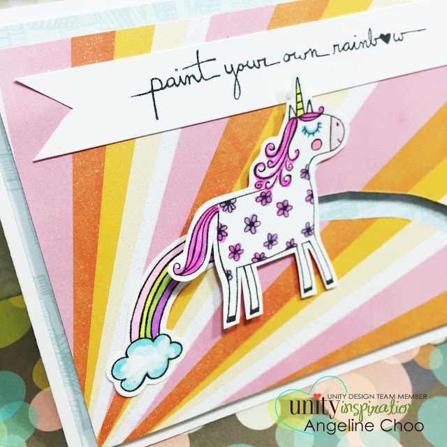 ScrappyScrappy: Unity Stamp Edgy & Cute Blog Hop + [NEW VIDEOS] - Penny Slider Unicorn card #scrappyscrappy #unitystampco #stamp #card #papercraft #interactivecard #pennyslidercard #rainbow #unicorn #susanweckesser #copic #coloring  #cardmaking #youtube #handmadecard 