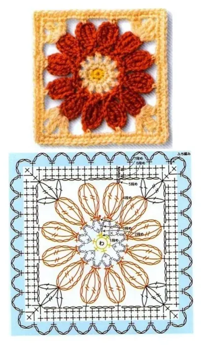 square de croche graficos receitas