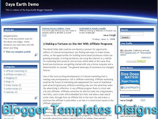 Theme Daya Earth Blogger Templates XML Web 2.0