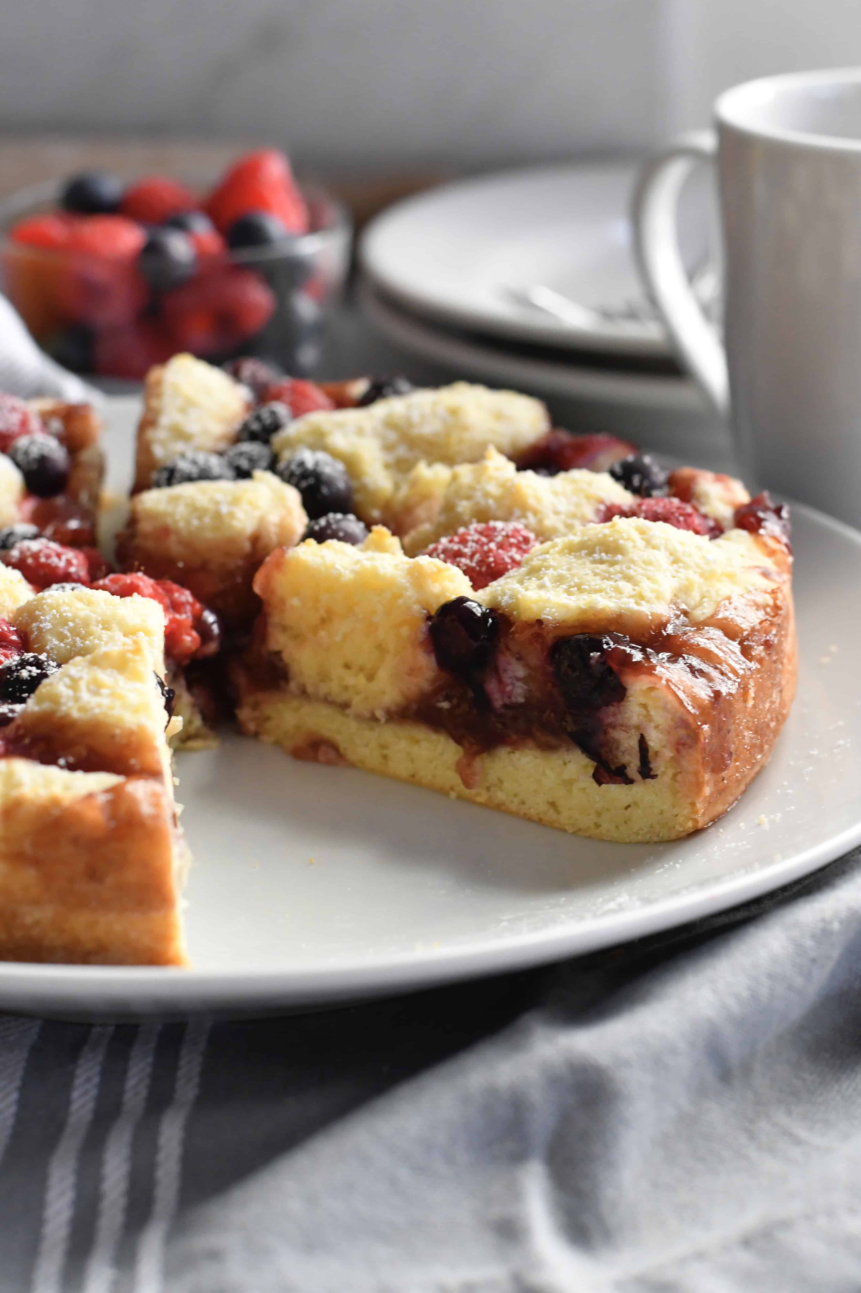 Soft Italian Crostata with Jam and Fresh Berries Recipe